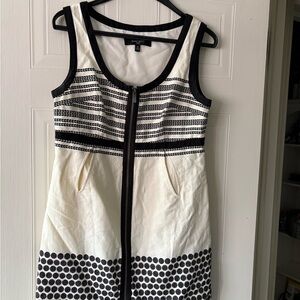 Nine West Black and White Striped Mini Dress